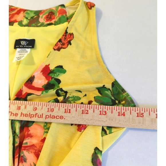 Vtg Maxi Dress S Form Fitting Yellow Lime Old Hollywood Style Sexy Heat Wave - Picture 9 of 13